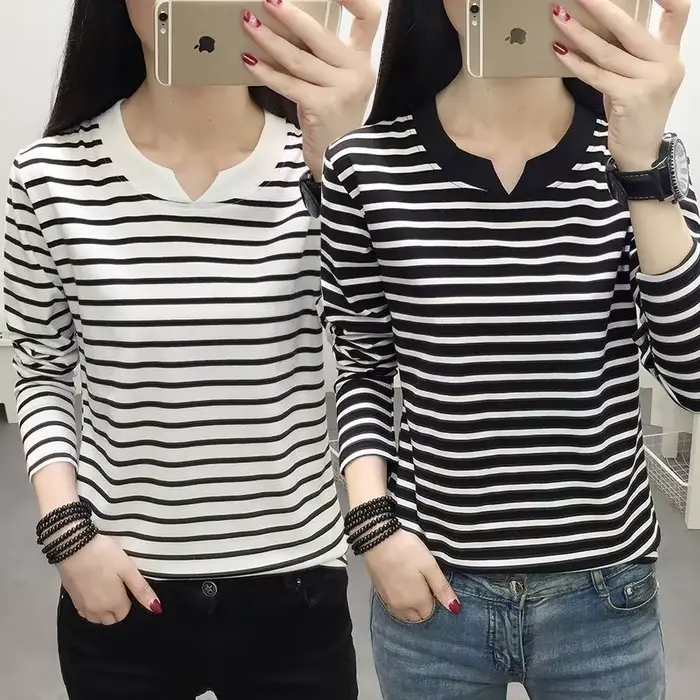 T-shirt ample à manches longues pour femme