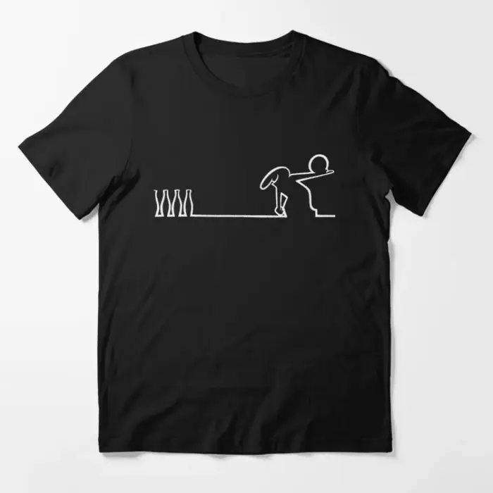 La Linea The Line Osvaldo Cavandoli TV TShirts, Distinctive Play Bowling, Hipster Tees, Casual Stree
