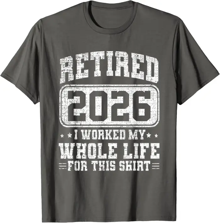 T-shirt Unisexe pour la retraite, motif 'Meilleur retraité 2026', Streetwear Oversize, Coton Décontr