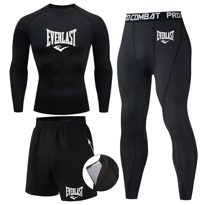 EVERLAST hommes T-shirt + Short 2 pièces ensemble loisirs souffle à manches courtes Sport Jogging gy