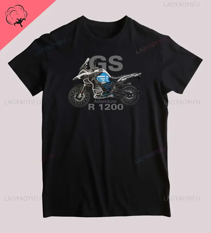 T-shirt à manches courtes et col rond pour homme, chemise de moto allemande classique, chemise d'ave