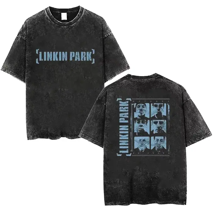 T-shirt délavé pour hommes Linkin Meteora 20e anniversaire Park