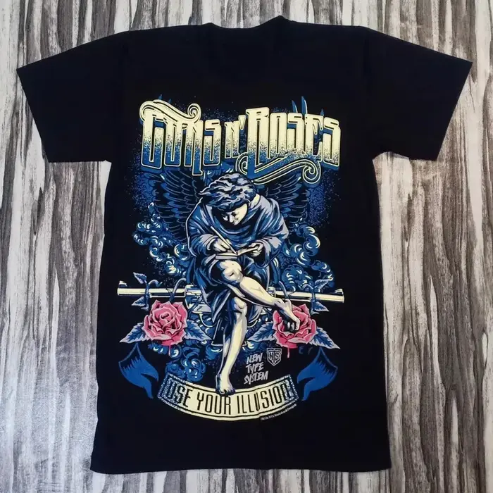 T-shirt à manches courtes Guns N' Roses 2026 pour hommes et femmes