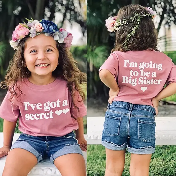 T-shirt secret pour grande sœur/grand frère