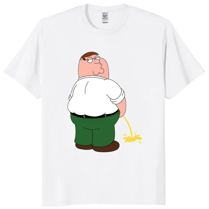 Family Guy Peter Griffin T-Shirt unisexe pour hommes femmes-t-shirt en coton graphique dessin animé Streetwear col rond manches courtes comédie