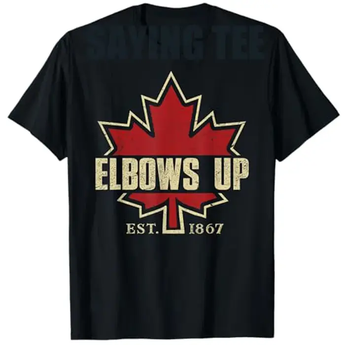 Coudes vers le Canada True North Strong Free Fier T-Shirt canadien Humor drôle drapeau