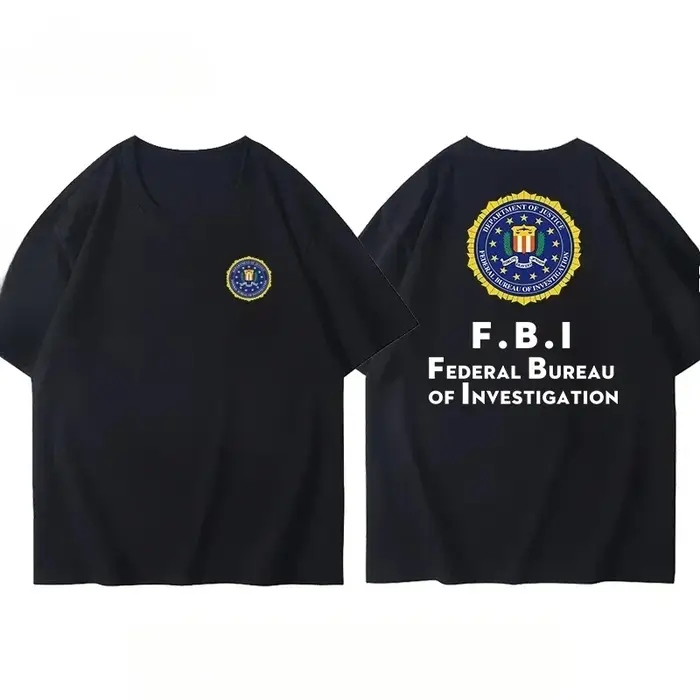 T-shirt pour hommes imprimé film Fbi Agent