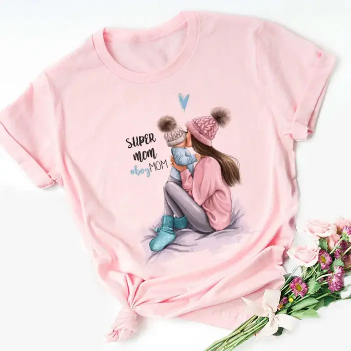 T-shirt femme rose, estival et estival