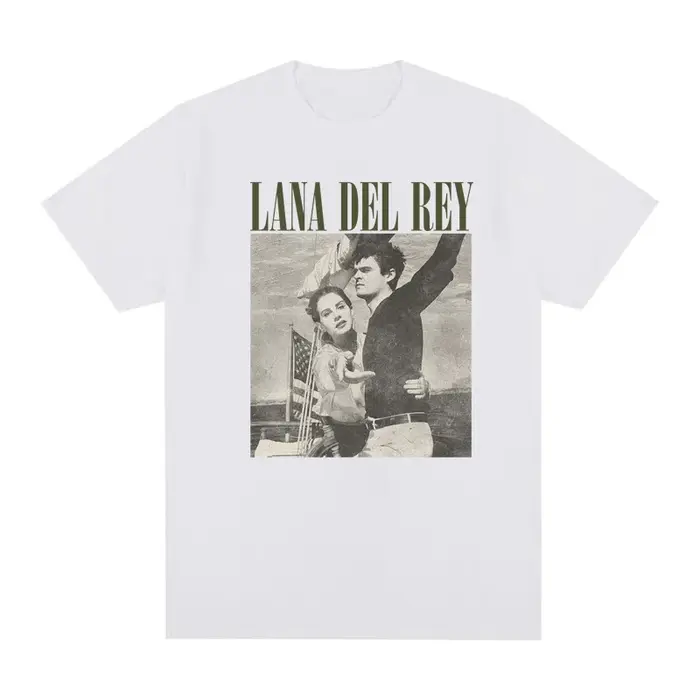 Lana Del Rey Ldr voile Tan T-Shirt coton