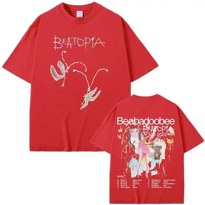 Beabadoobee Beatopia Tour T-shirt hommes femmes mode Harajuku T-shirt mâle décontracté coton surdime
