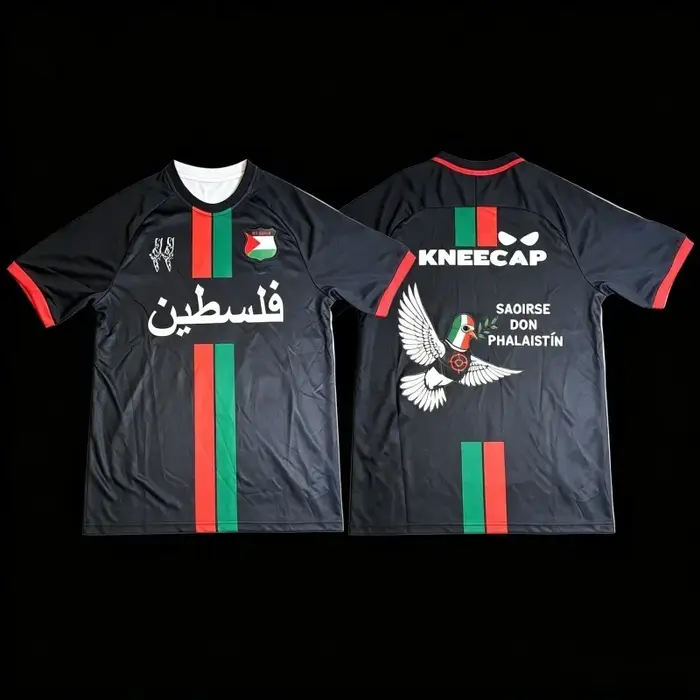 T-shirt de style football avec un motif celtique vert irlandais, unisexe, coupe décontractée