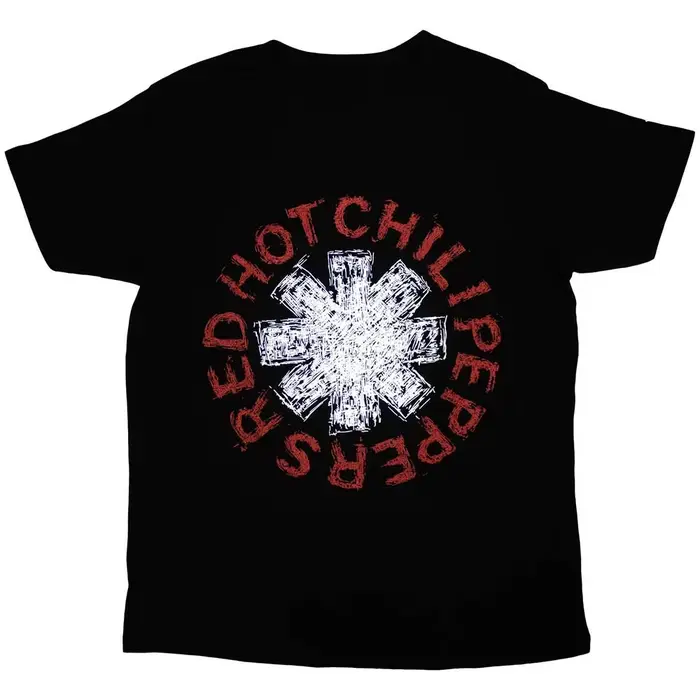 T-shirt Red Hot Chili Peppers Scribble Asterisk Band, 100% coton, t-shirt graphique pour hommes et f