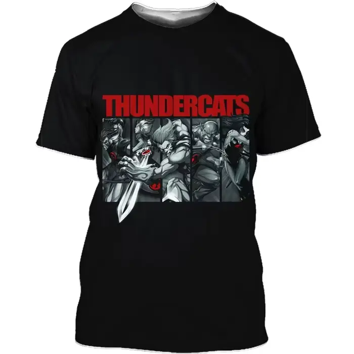 Thundercats dessin animé 3D impression T-Shirts hommes femmes mode Streetwear surdimensionné à manches courtes t-shirt