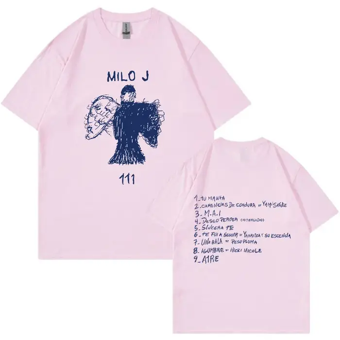 Rappeur Milo J Tour T-shirt 111 Album Merch T-Shirts hommes femmes mode Hip Hop manches courtes