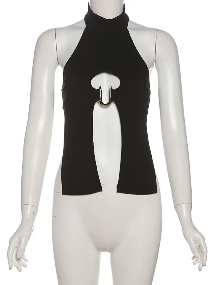 Nibber – hauts avec anneau en métal en forme de u pour femmes