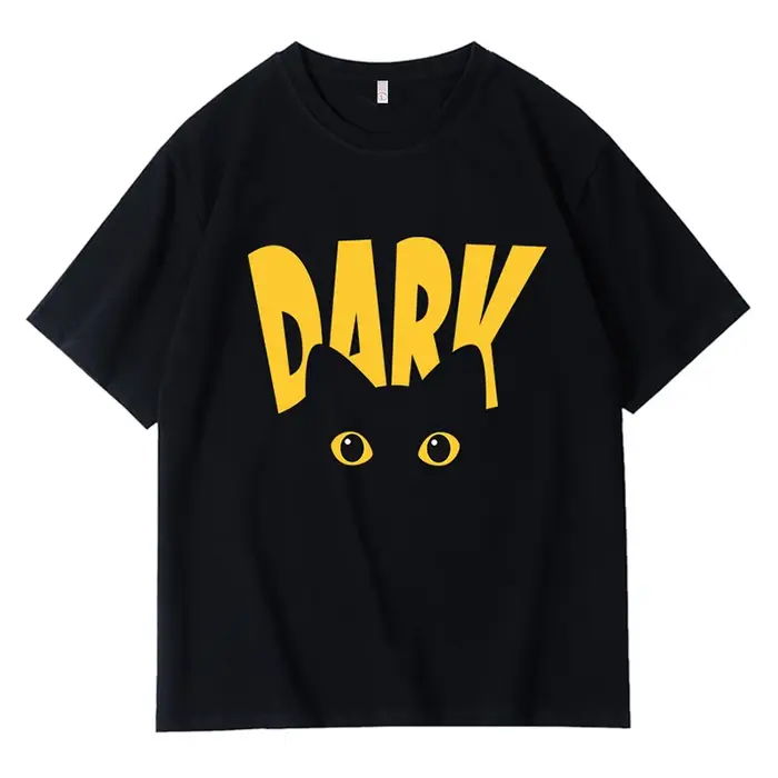 T-shirt pour homme, illustration amusante, coton pur, col rond, pull-over, t-shirt décontracté quotidien, t-shirt de sport, hauts unisexes surdimensionnés, manches courtes