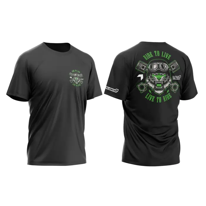T-shirt Ride To Live en coton graphique unisexe
