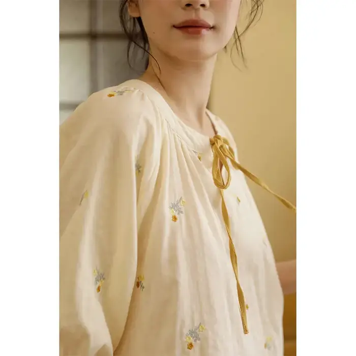 Haut en gaze de coton pour femme