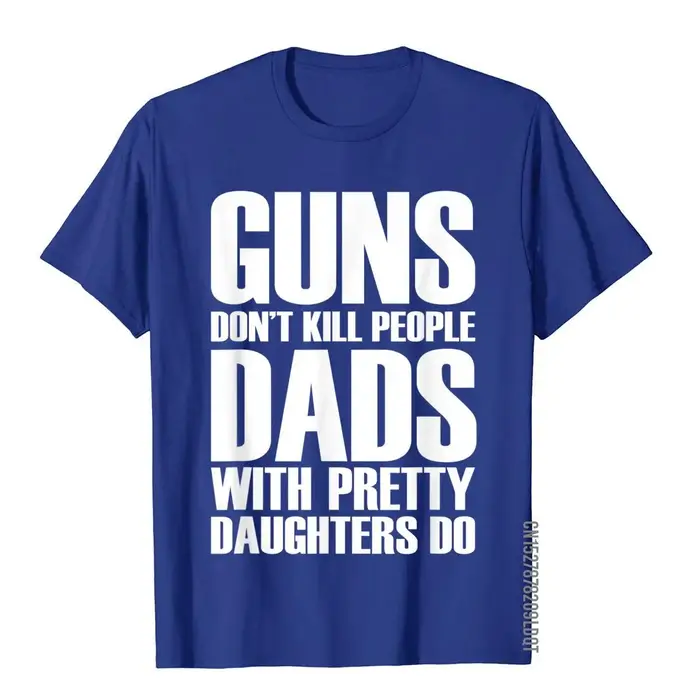Les armes à feu ne tue pas les gens papas avec des jolies filles font des t-shirts pour hommes drôle