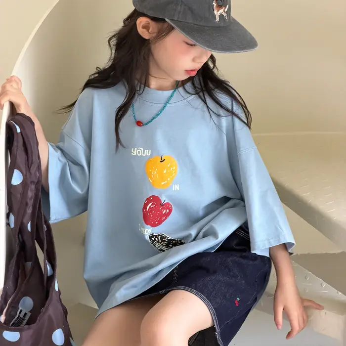 T-shirt à manches courtes pour filles du collège - Haut