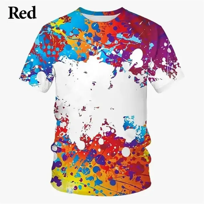 T-shirt imprimé graffiti 3D pour homme