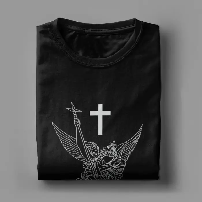T-shirt Saint Michel l'archange vainquant Satan Warrior Faith