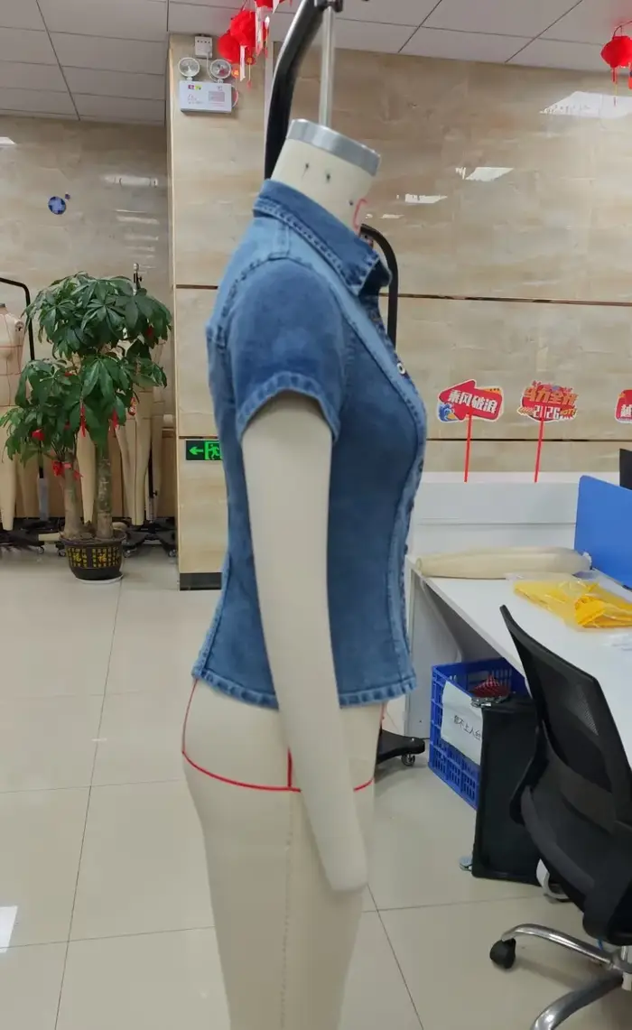 Chemise en jean slim pour femme