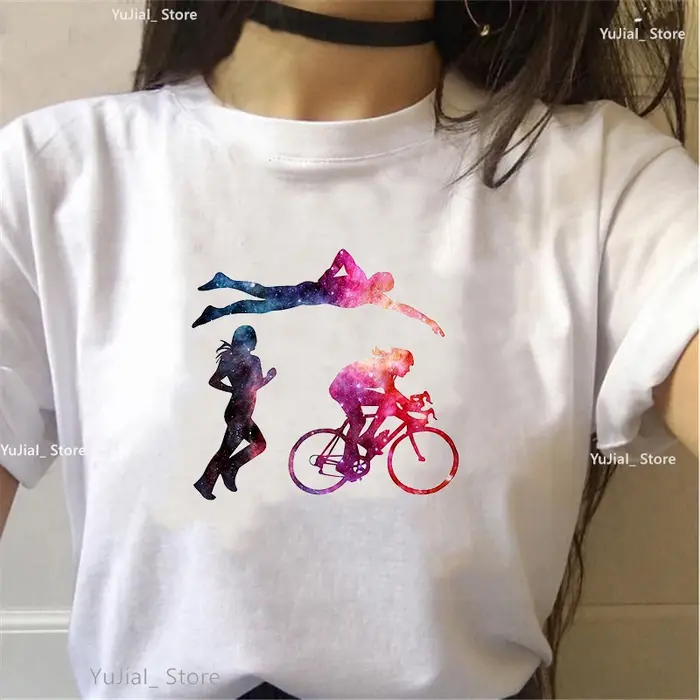 T-shirt imprimé de volley-ball d'interconnexion d'amour pour les femmes, t-shirt TriDuvet pour les f