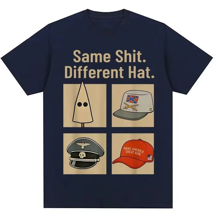 Nouveau T-shirt humoristique 2026 avec motif de meme 'Same Shit Different Hat' pour hommes et femmes