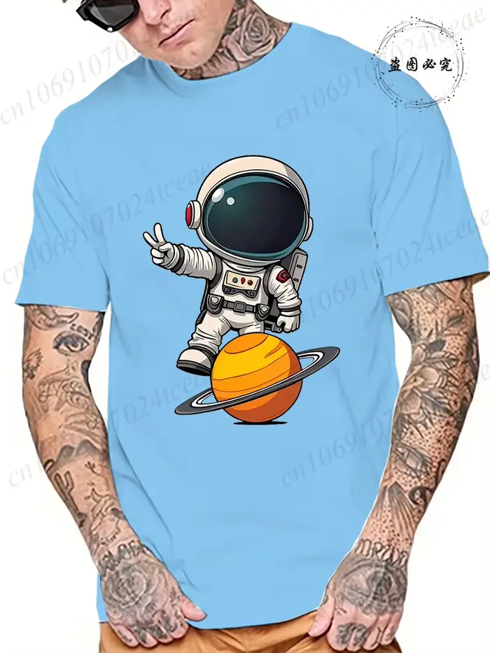 T-shirt avec imprimé astronaute pour homme