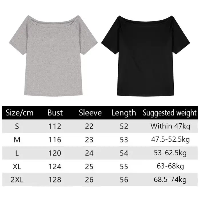 T-shirts à épaules inclinées pour femmes