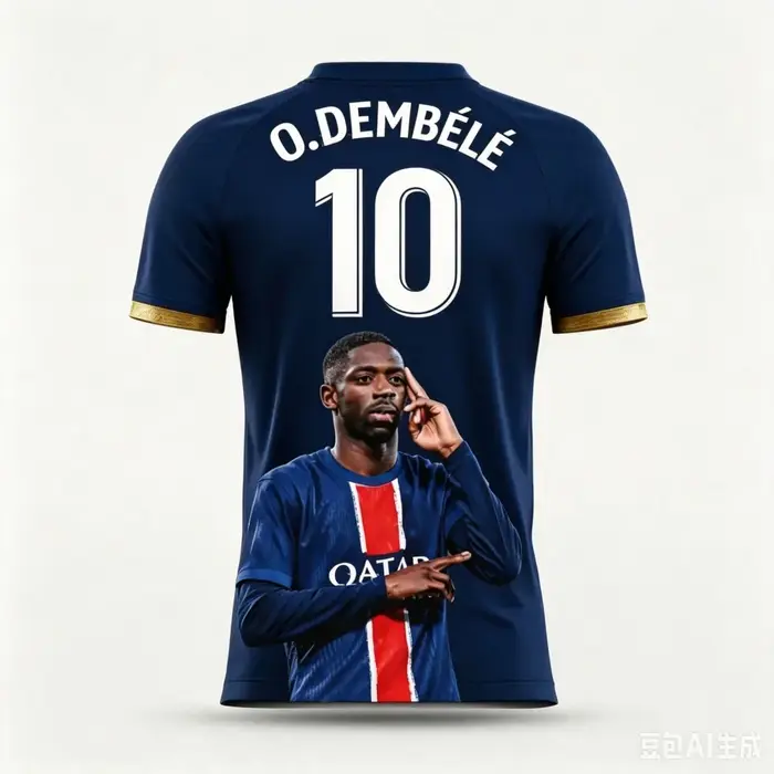 T-shirt de football imprimé en 3D style Dembélé pour la famille, séchage rapide et respirant, idéal 