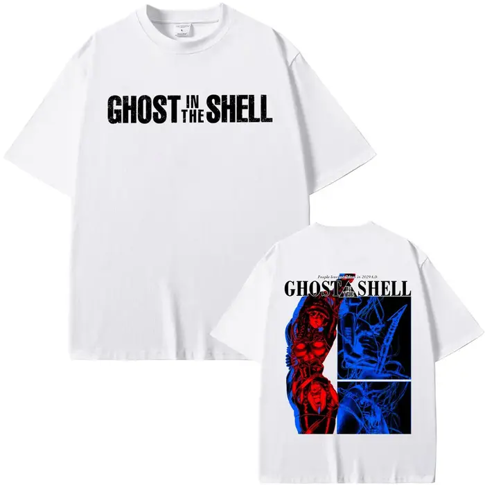 T-shirt Anime Ghost in The Shell Vintage Manga Kusanagi Motoko