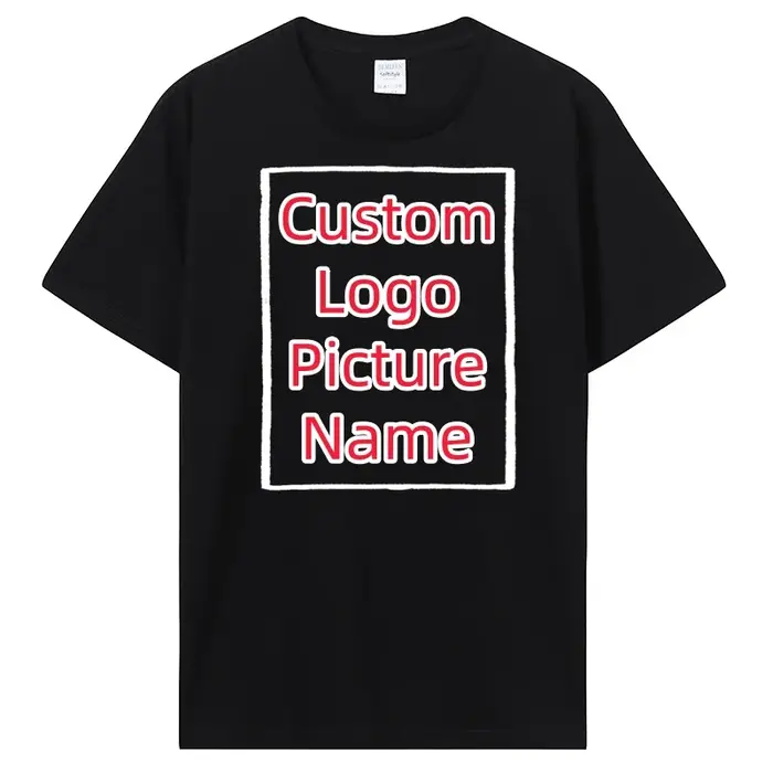 T-shirt personnalisé faire votre conception Logo texte hommes imprimer société équipe coton