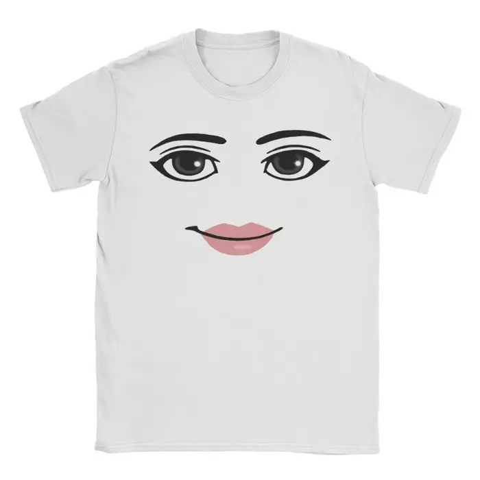 T-shirt pour femme, nouveauté, Robloxs, visage de femme, jeu, meme, t-shirts graphiques, t-shirts à