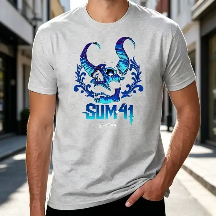 Sum 41 The Hell Song Graphic Tee Vintage Punk Rock Band T-Shirt décontracté à manches courtes Sum 41