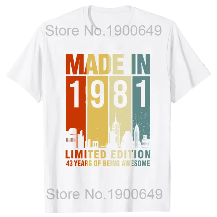 T-shirt à Manches Courtes en Coton pour Homme, Streetwear Classique, Graphique d'Été, Cadeaux d'Anni