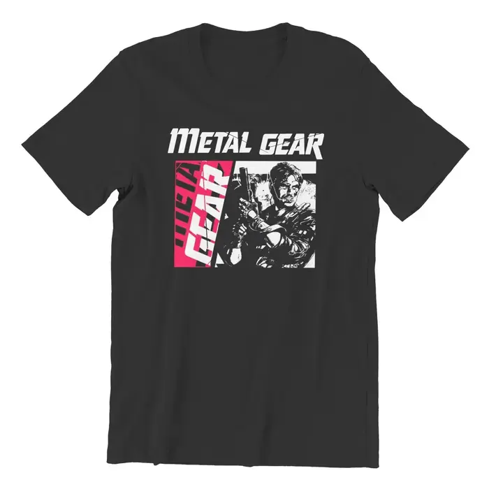 T-shirt en coton imprimé Metal Gear pour homme