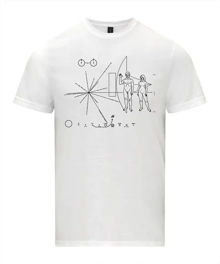T-shirt médaille pionnier de la NASA conçu par Carl Sagan Space Exploration personnalité haute qualité imprimé unisexe rue manches courtes