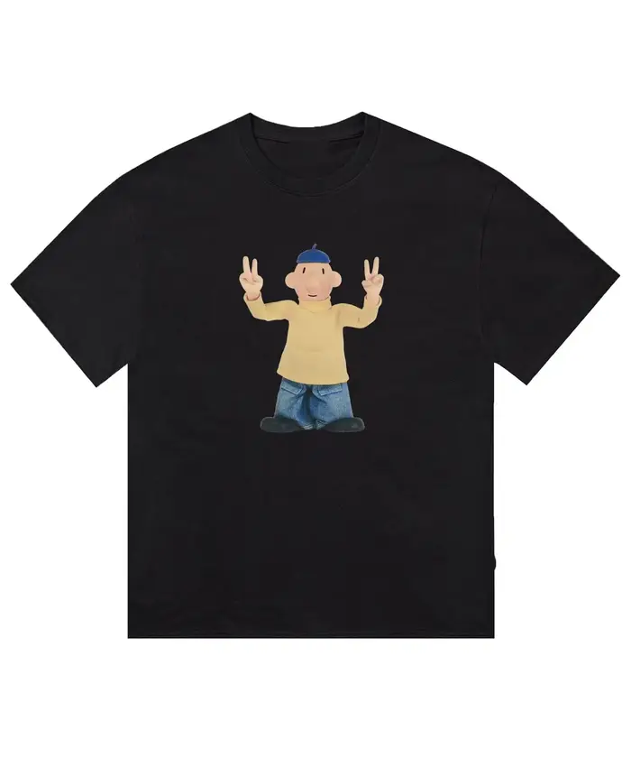 T-shirt à motif imprimé de personnages de dessins animés amusants