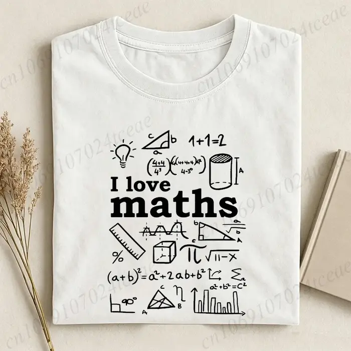 T-shirts humoristiques « I Love Math » pour hommes et femmes