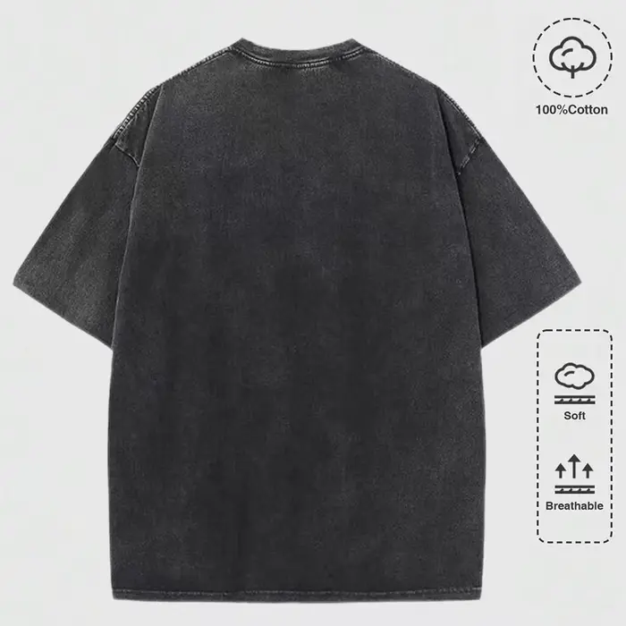 T-shirts pour femmes en coton à manches courtes, style bohème, imprimé floral, délavés, col rond, coupe oversize, vêtements d'été