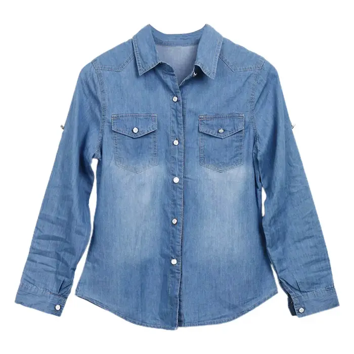 Chemise en jean à manches longues pour femmes, chemisiers classiques Vintage, rétro décontracté, boutonné, Streetwear, printemps-automne, 2025