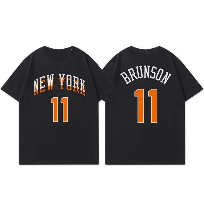 T-shirt de basketball New York 2026 pour hommes et femmes, en coton, style Y2K, décontracté, col ron
