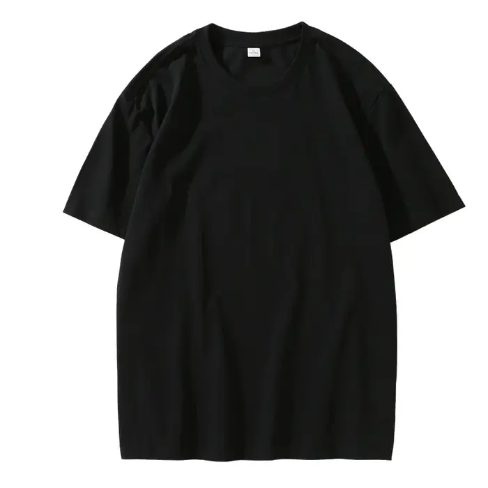 T-shirt d'été à manches courtes et col rond en coton Lycra pour hommes et femmes, LOGO personnalisé,