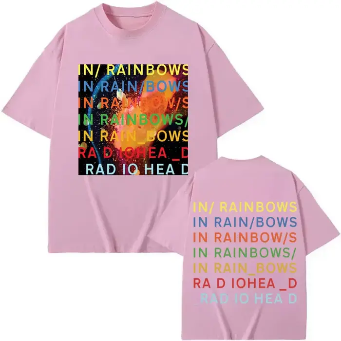 T-shirt Rock Band Radiohead in Rainbows Album Merch pour hommes et femmes