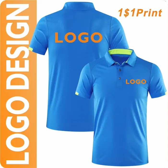 Polo à séchage rapide avec logo personnalisé brodé pour hommes et femmes