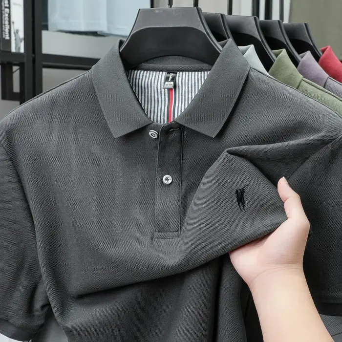 Polo à manches courtes 100% coton haut de gamme marque de luxe mode Paul poney broderie Golf hommes tops Business Casual t - shirt