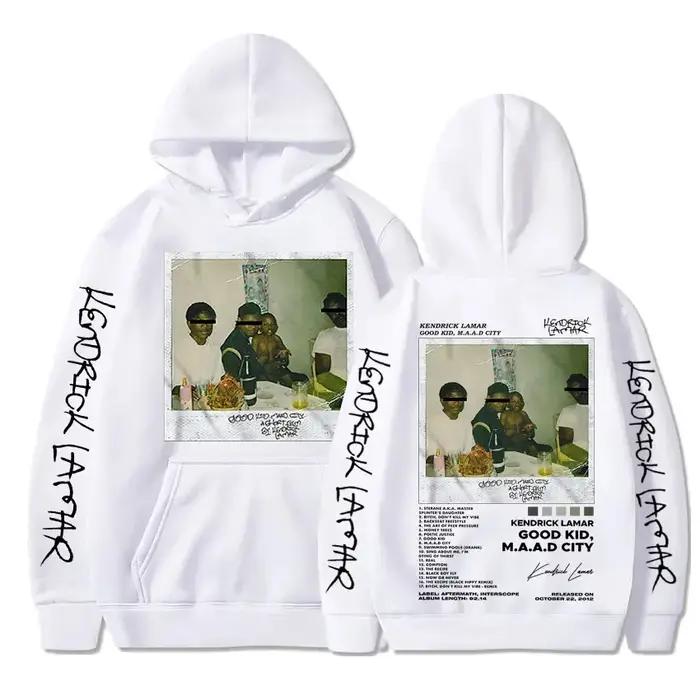 Hip Hop hommes sweat à capuche femme rappeur Kendrick Lamar bon enfant Album graphique imprimé sweats