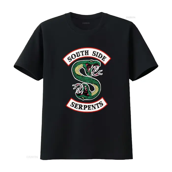 T-shirt femme RIVERDALE SOUTH SIDE SERPENTS Taille S petit Serpent double face vintage Lavé Légèreme